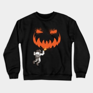 Pumpkin Astronaut Jack o lantern In Space Halloween Gift Crewneck Sweatshirt